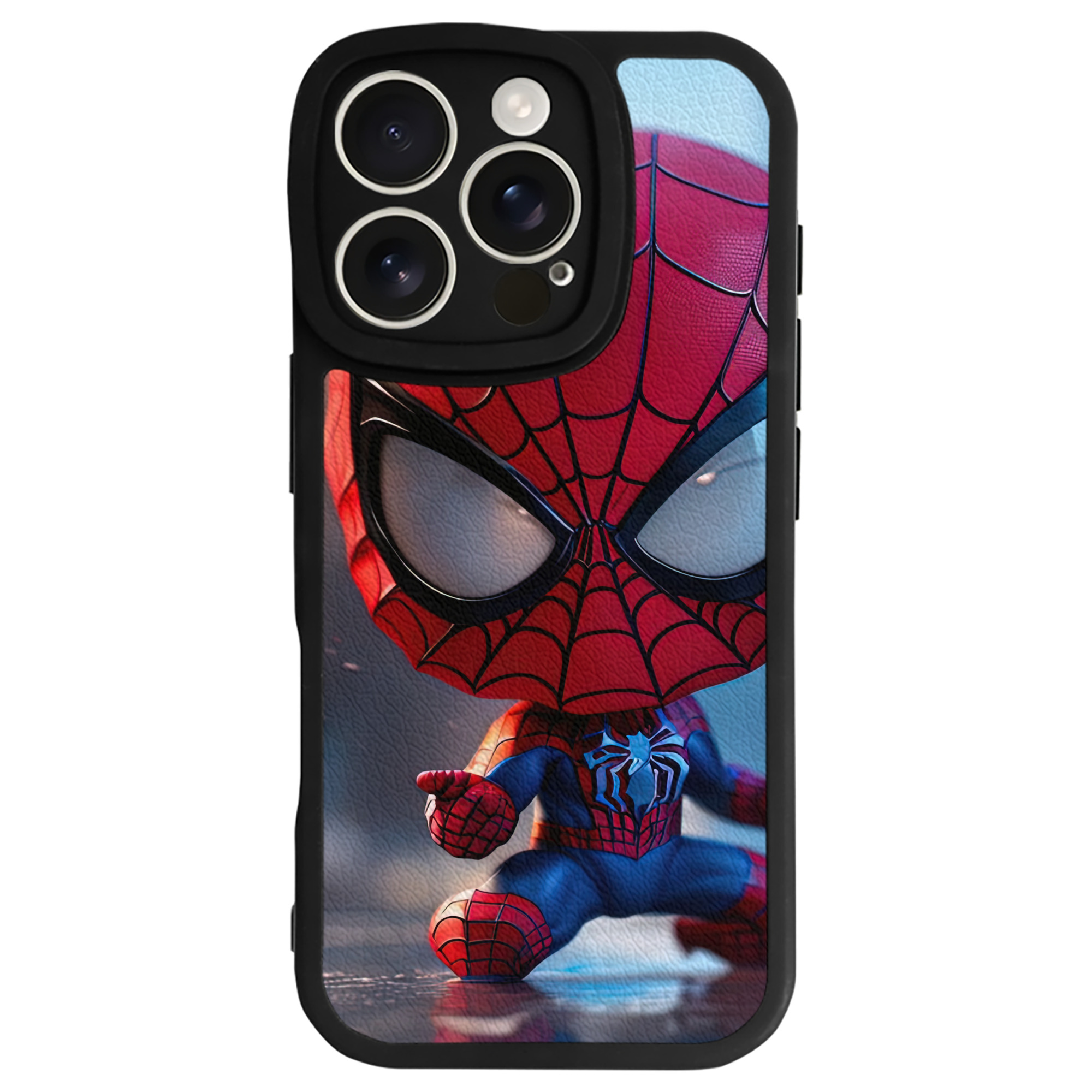 （画像用） Spider Man スパイダーマン 【iPhone 16シリーズ対応】シリコンスマホケース（レザー調） 材質：シリコン